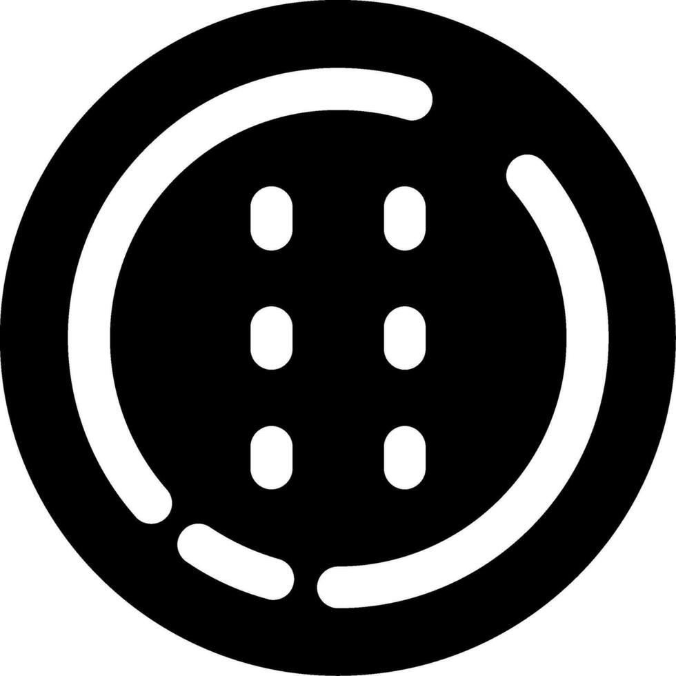Dotted line Glyph Icon vector