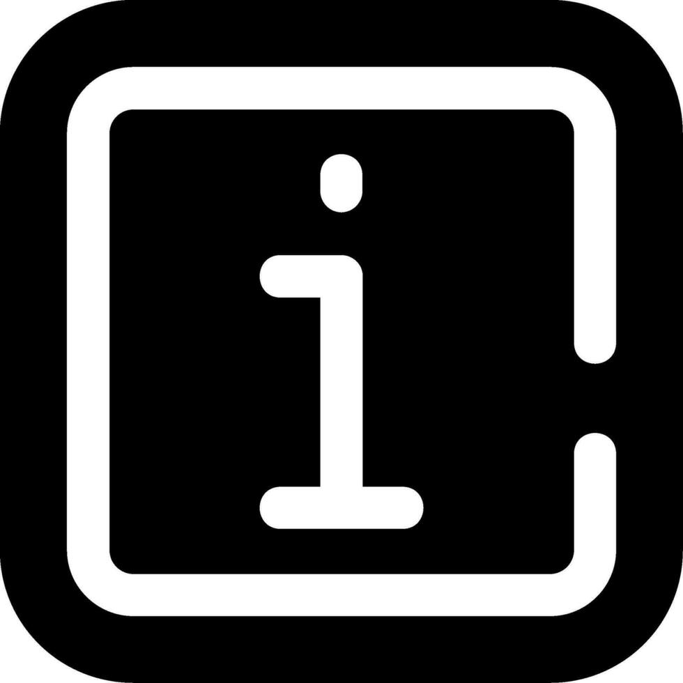 Info Glyph Icon vector