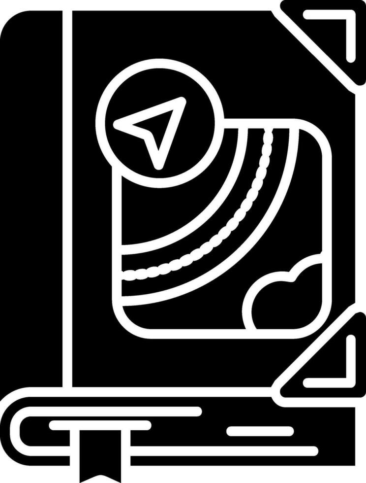 Map Glyph Icon vector