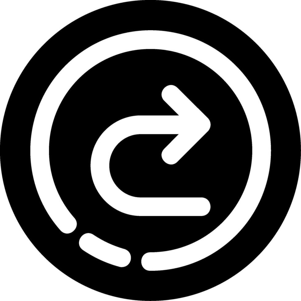 Forward Glyph Icon vector