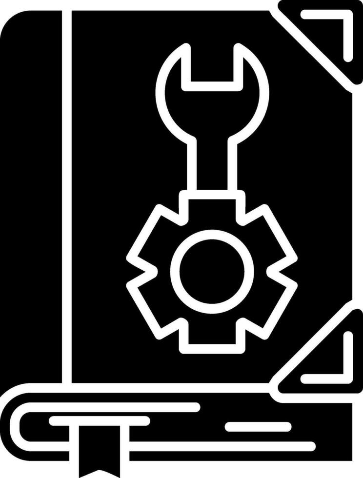 User manual Glyph Icon vector