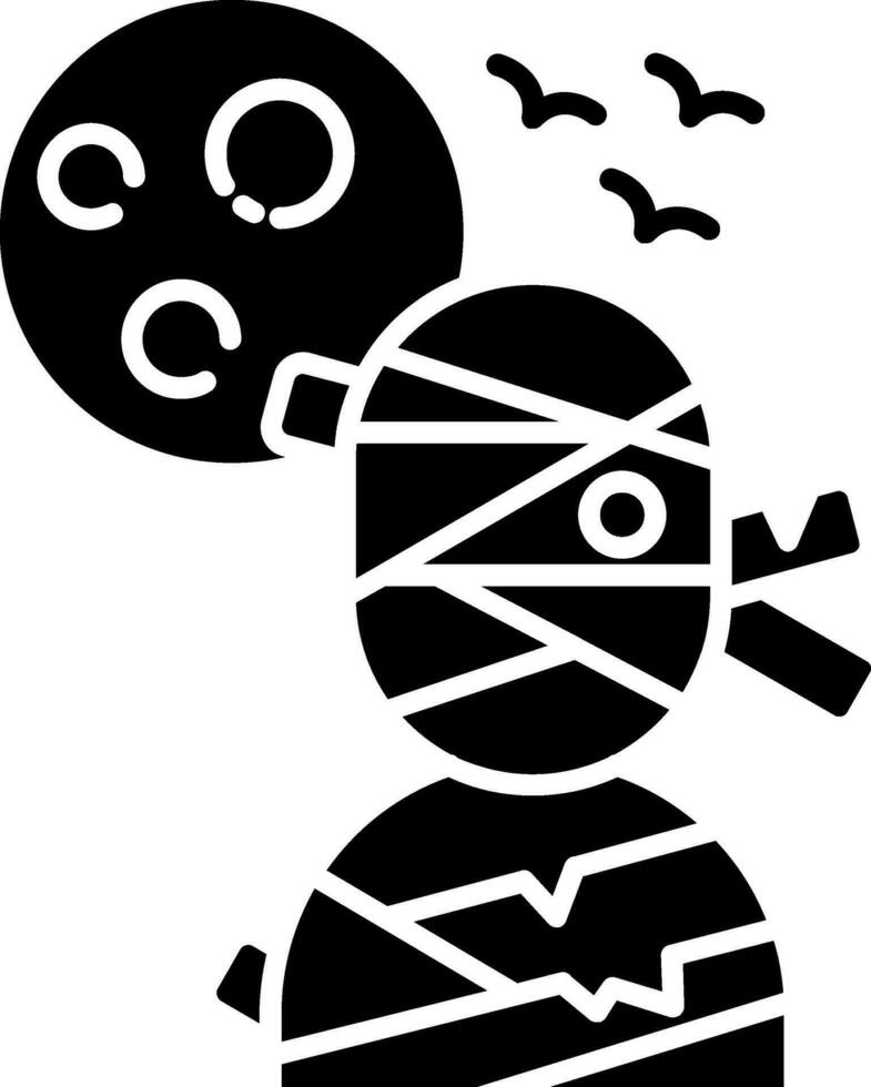 Mummy Glyph Icon vector