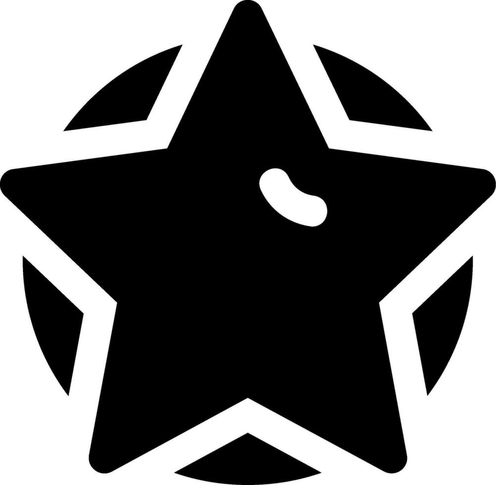 icono de glifo de estrella vector