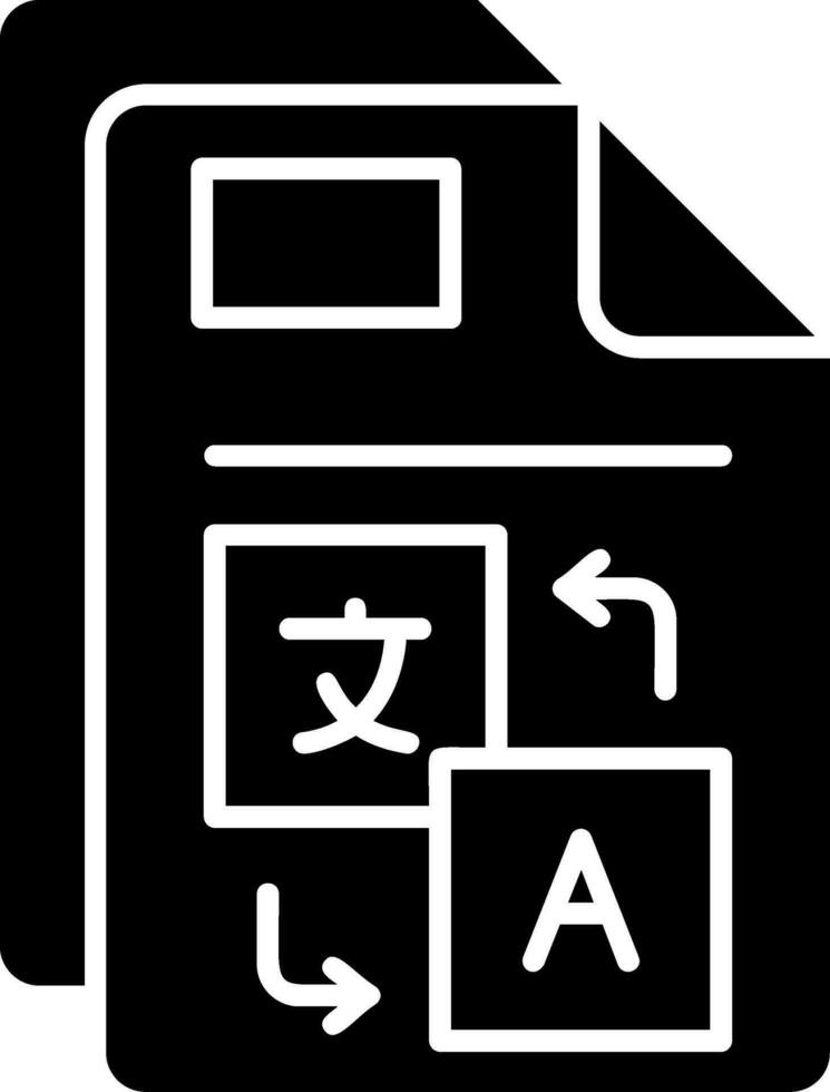 Translate Glyph Icon vector