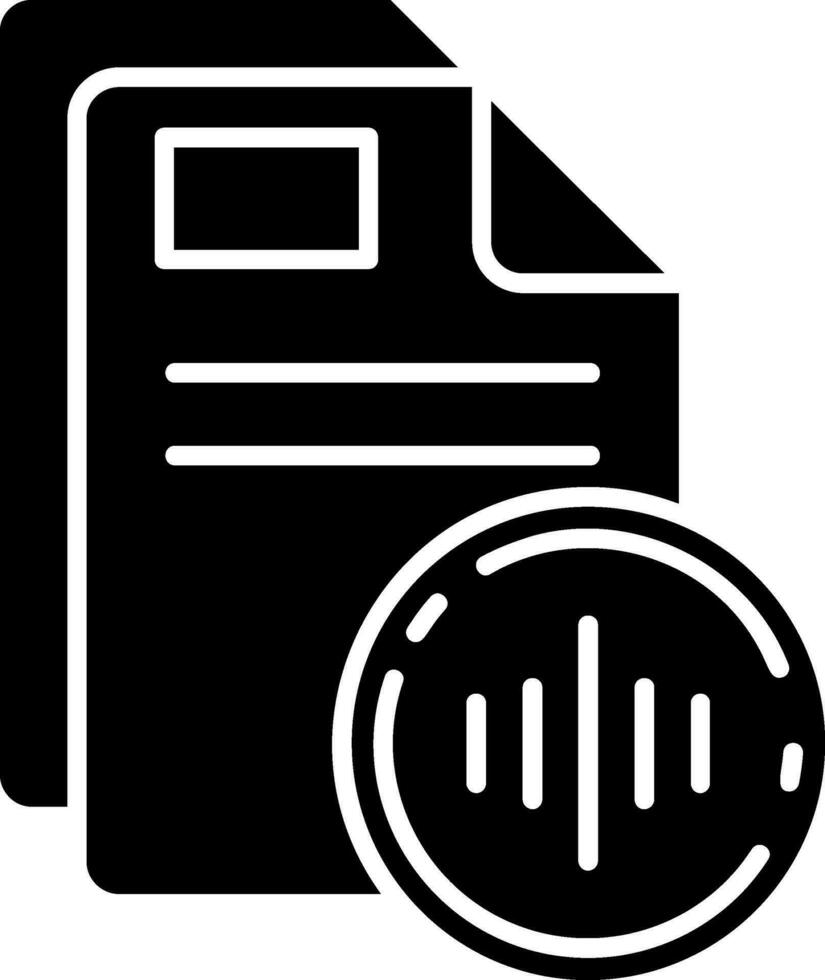 Audio Glyph Icon vector