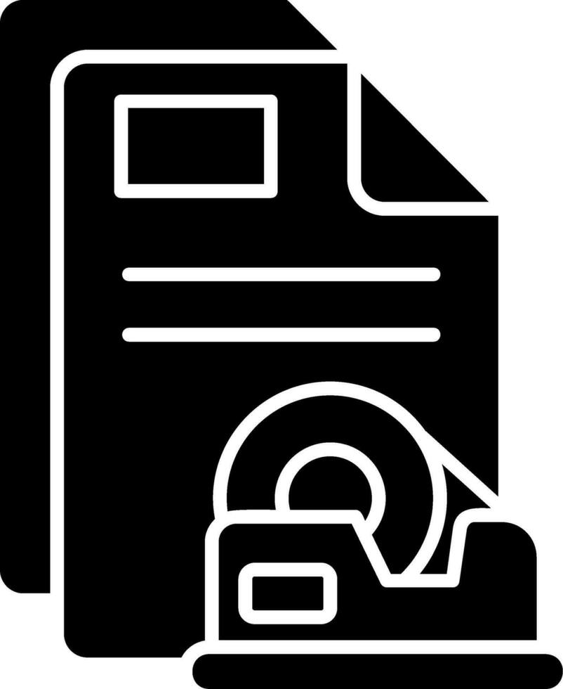 Tape Glyph Icon vector