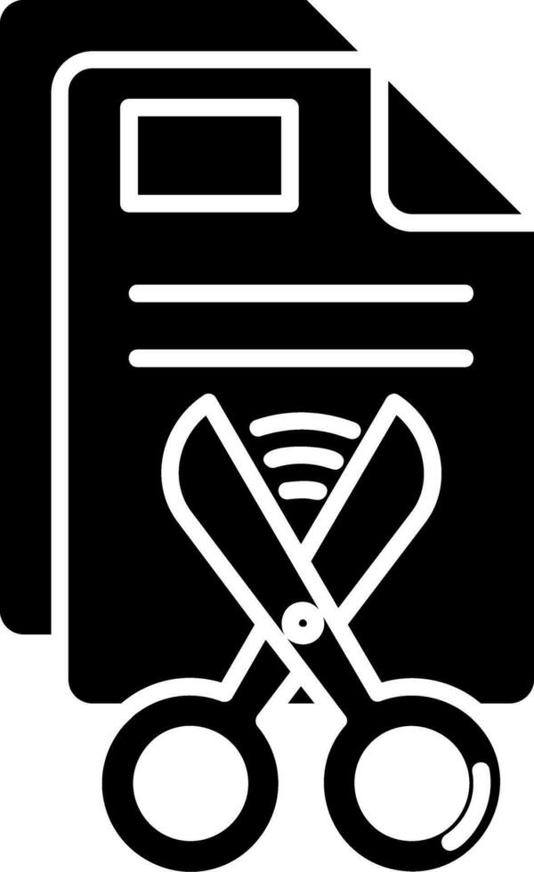 Cut Glyph Icon vector