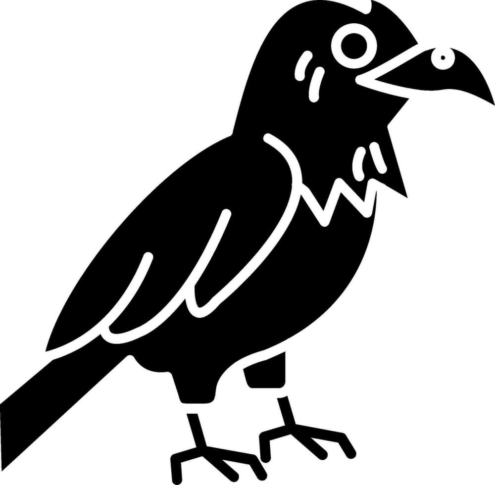 Raven Glyph Icon vector