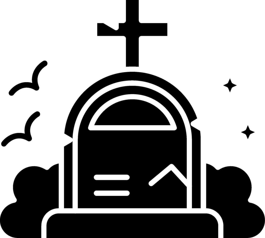 Grave Glyph Icon vector