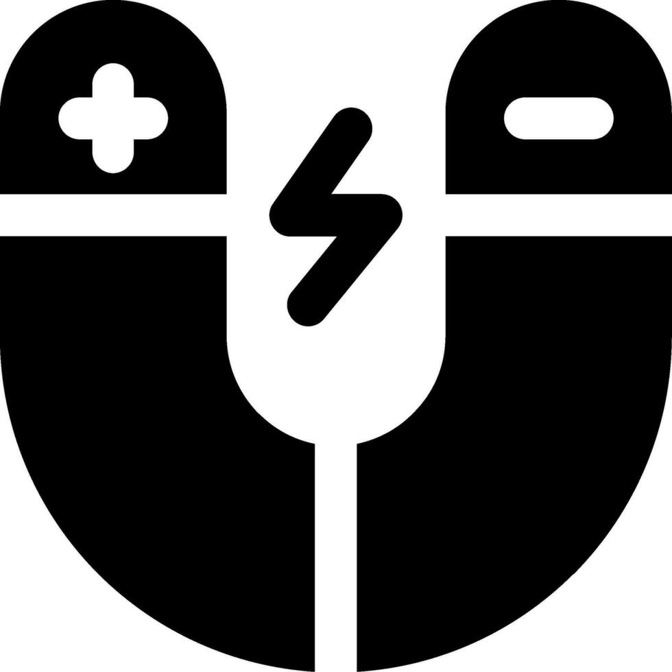 Magnet Glyph Icon vector