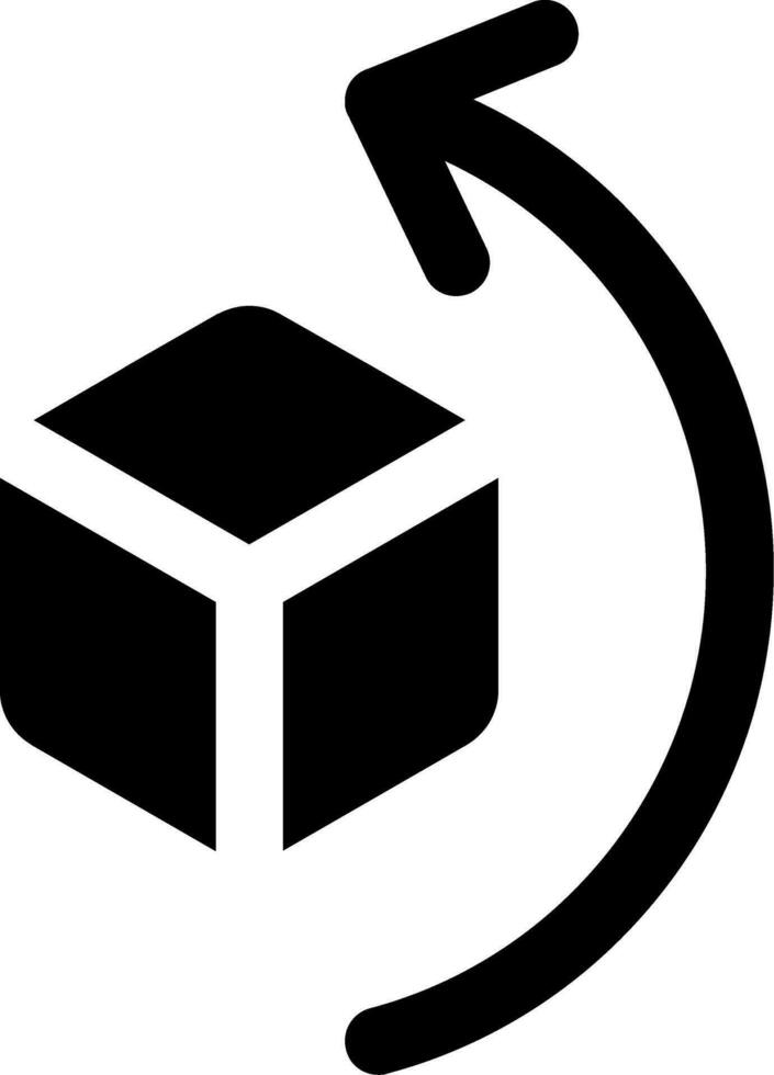 Rotate left Glyph Icon vector
