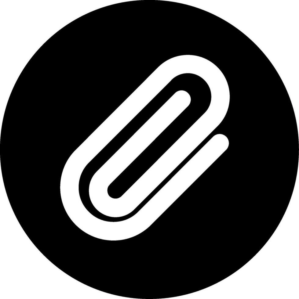 Paperclip 1 Glyph Icon vector
