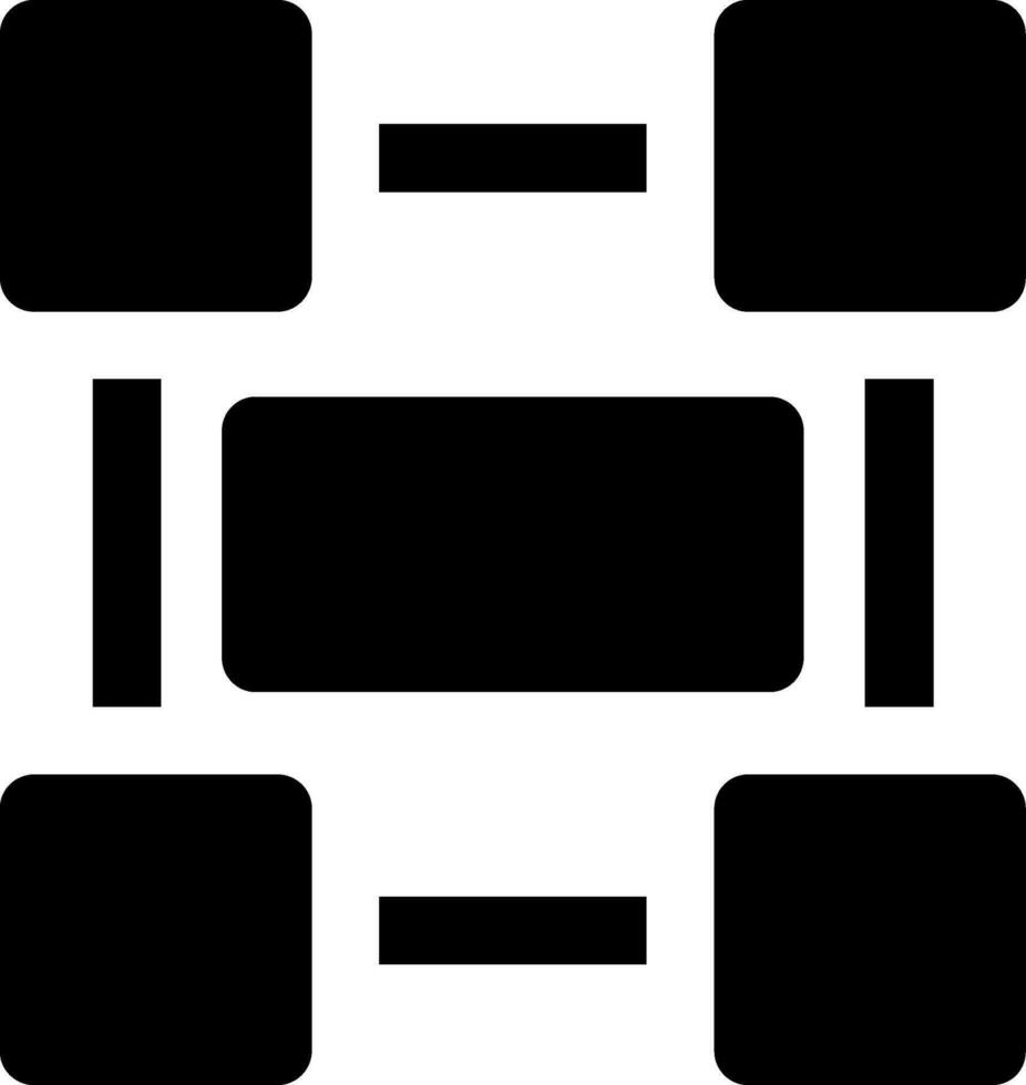 Rectangle frame Glyph Icon vector