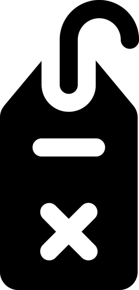 Delete tag Glyph Icon vector
