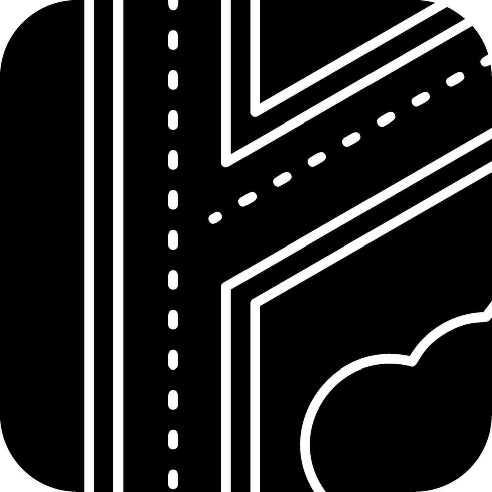 Road Glyph Icon vector