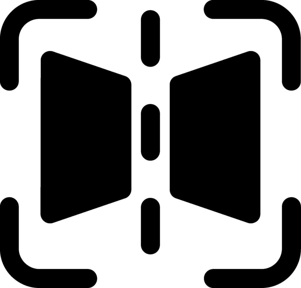 Symmetry mirror Glyph Icon vector