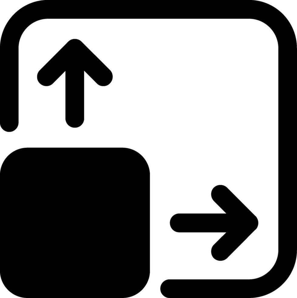 Expand Glyph Icon vector