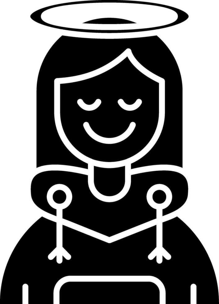 Angel Glyph Icon vector