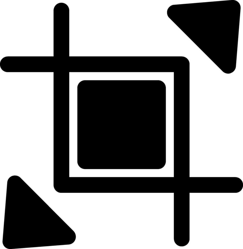Expand crop resize Glyph Icon vector