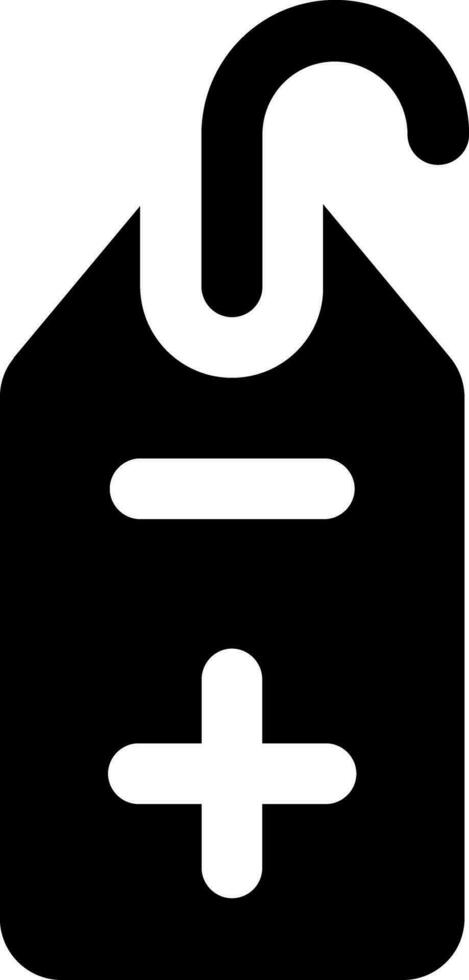 Add tag Glyph Icon vector