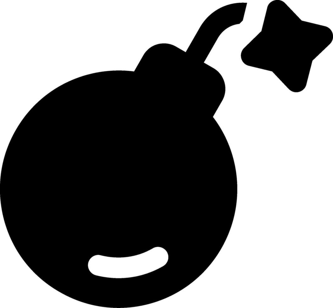 Bomb Glyph Icon vector