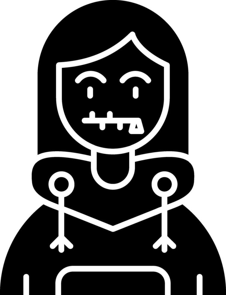 Zipped Glyph Icon vector