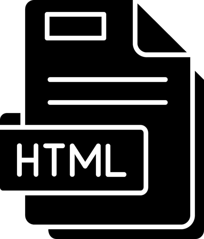 Html Glyph Icon vector