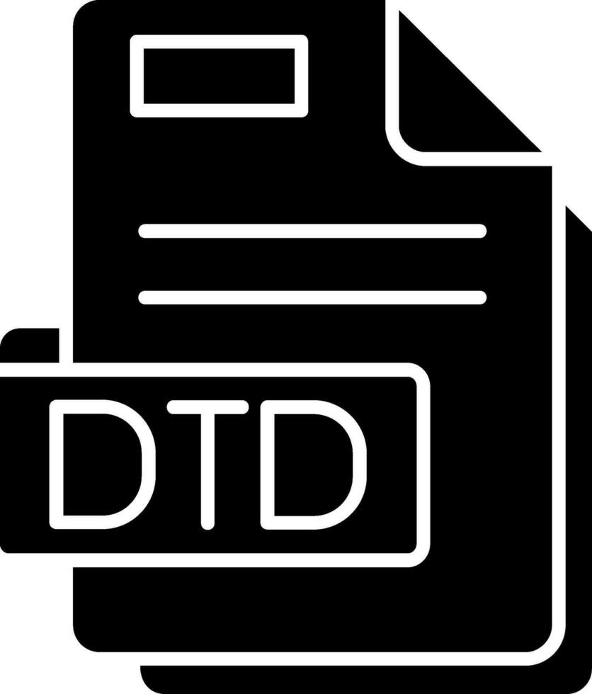 dtd glifo icono vector