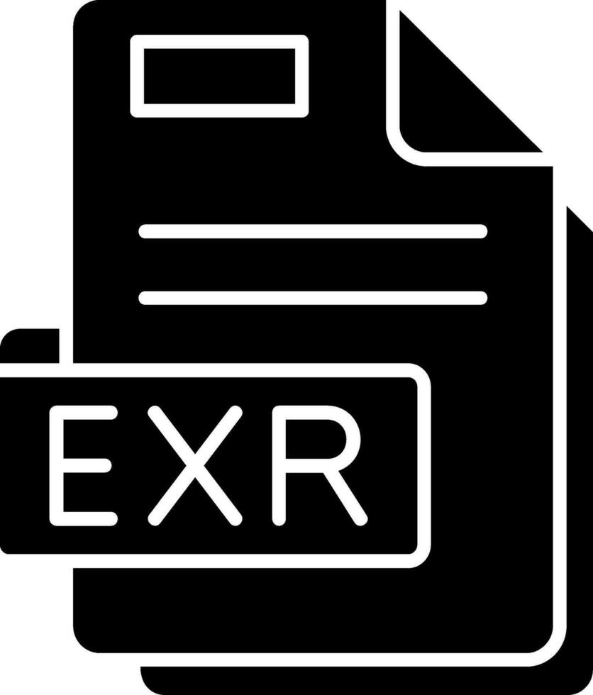 exr glifo icono vector