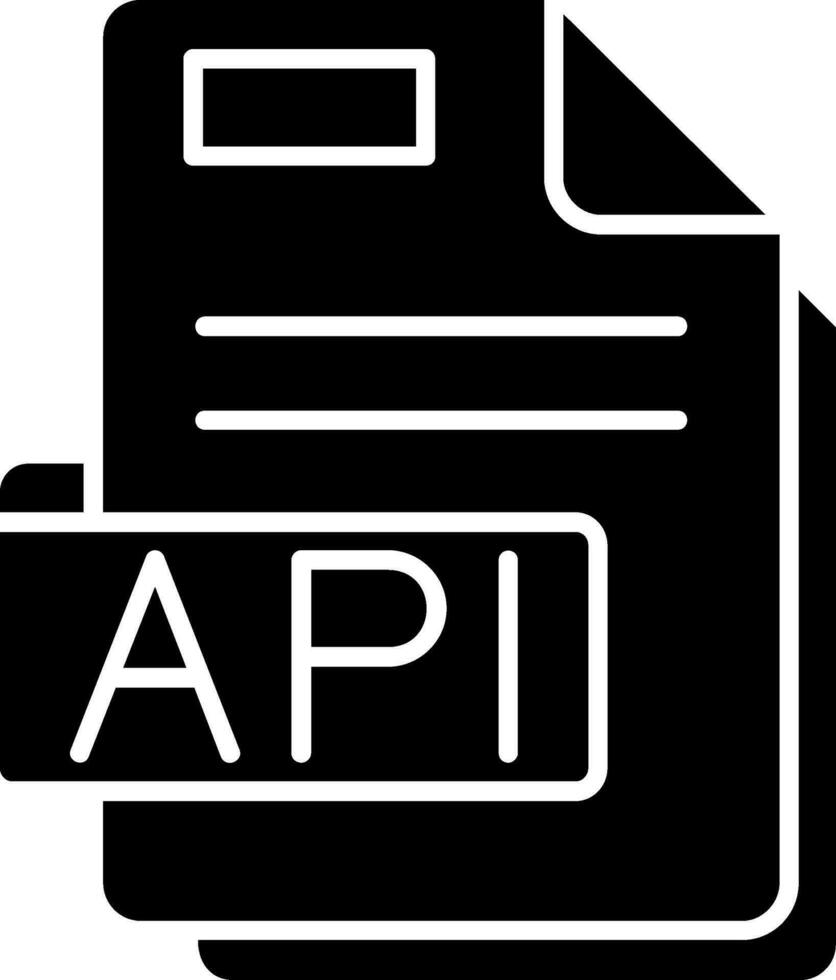 Api Glyph Icon vector
