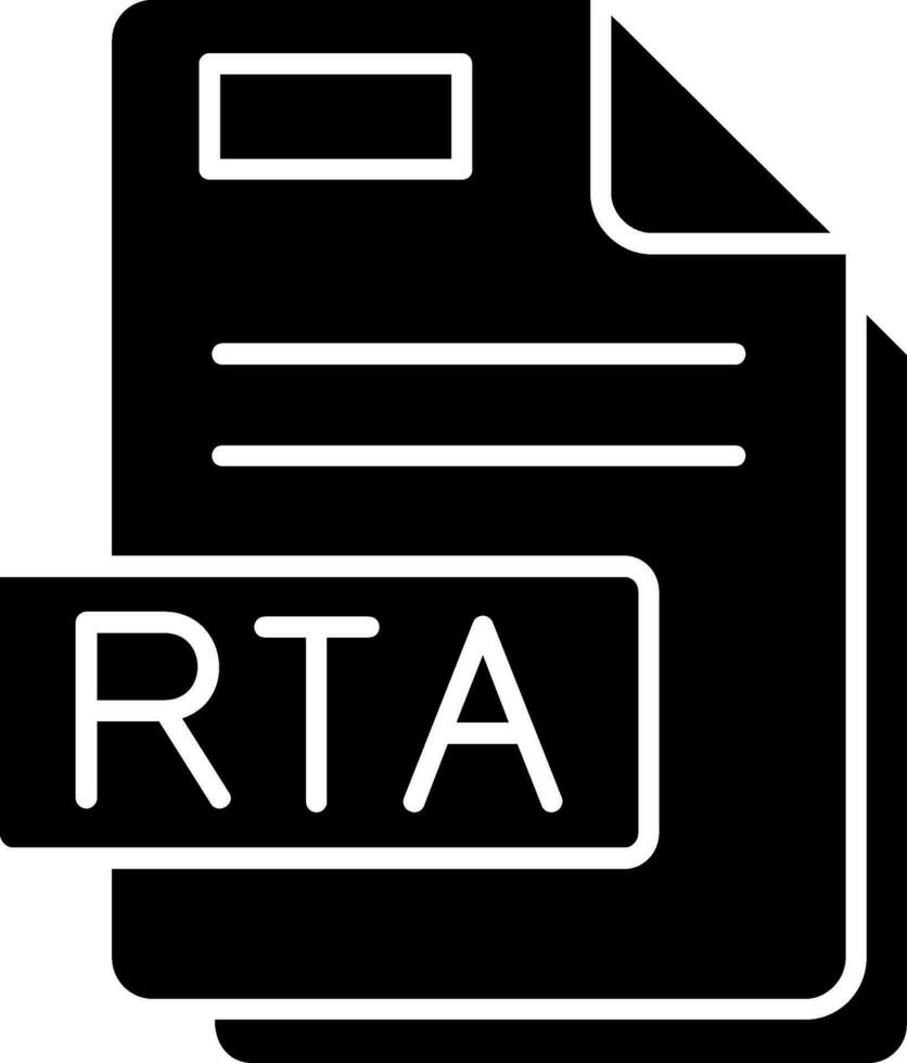 rta glifo icono vector