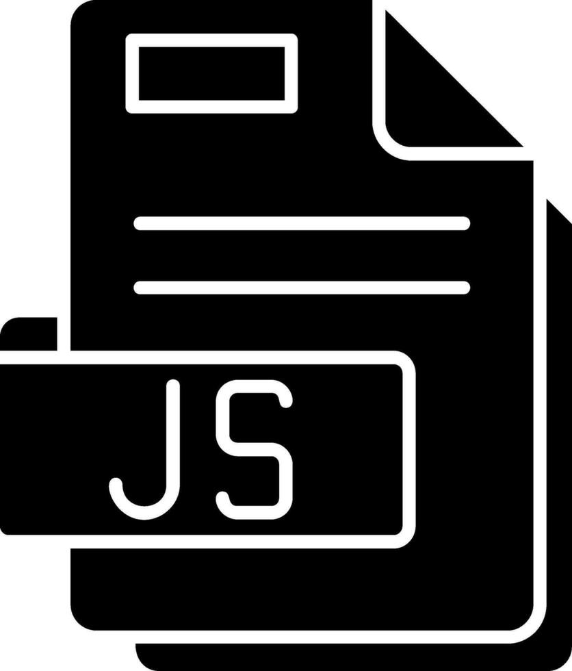 Js Glyph Icon vector