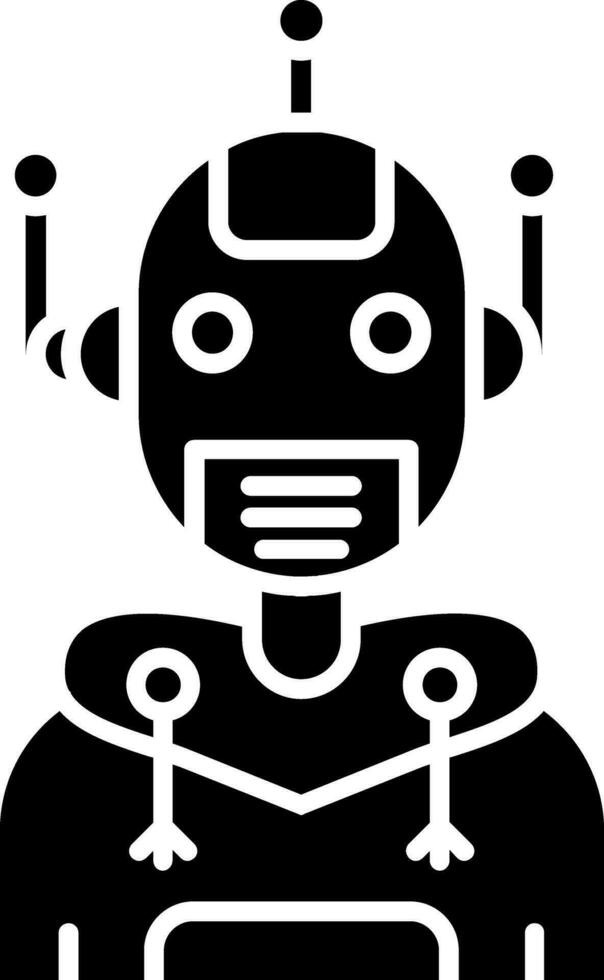 Robot Glyph Icon vector