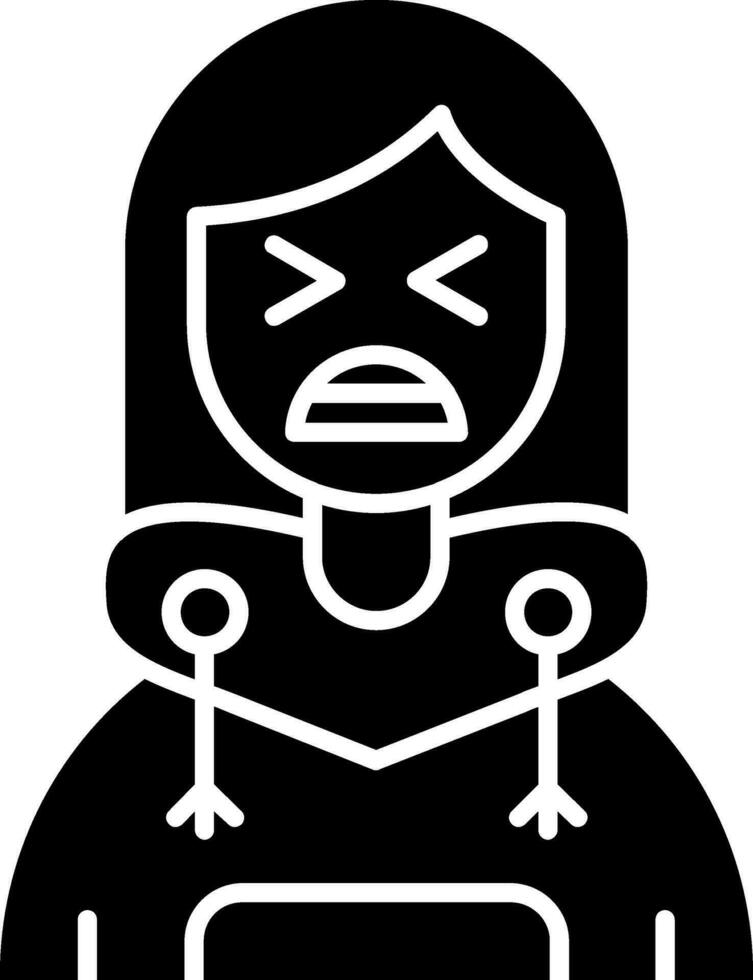 Anguish Glyph Icon vector