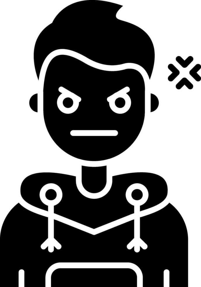 Angry Glyph Icon vector