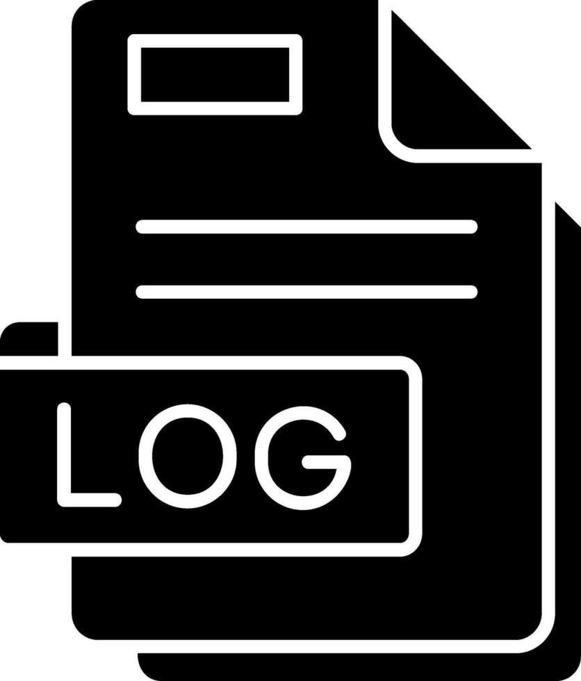 Log Glyph Icon vector