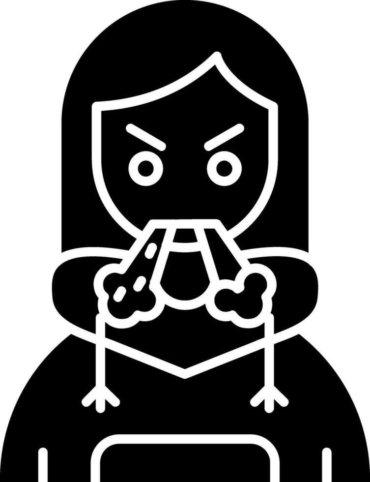 Angry Glyph Icon vector