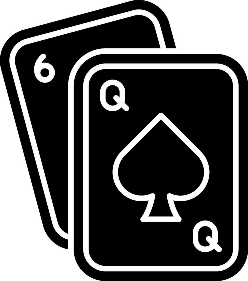 Poker Glyph Icon vector