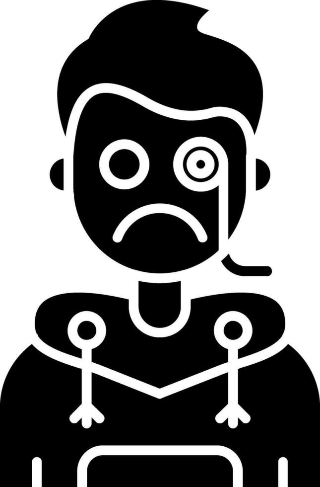 Detective Glyph Icon vector