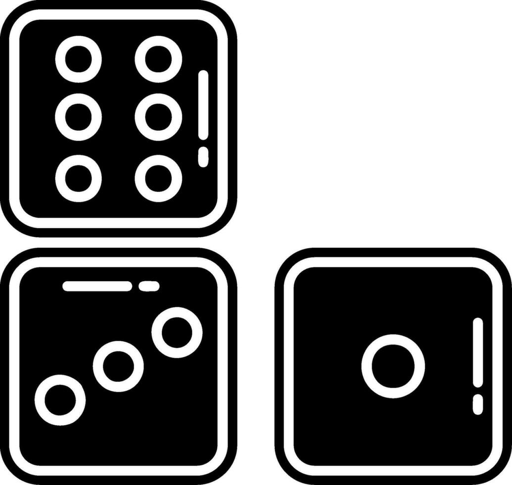 Dices Glyph Icon vector