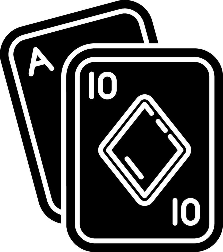 Poker Glyph Icon vector