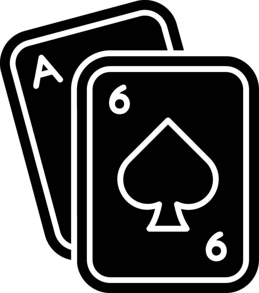 Poker Glyph Icon vector