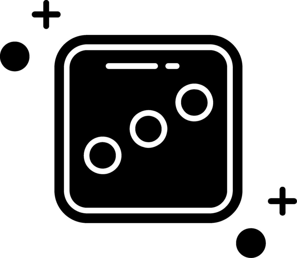 Dice three Glyph Icon vector