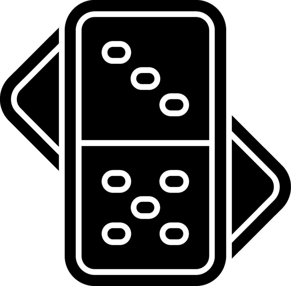 Domino Glyph Icon vector