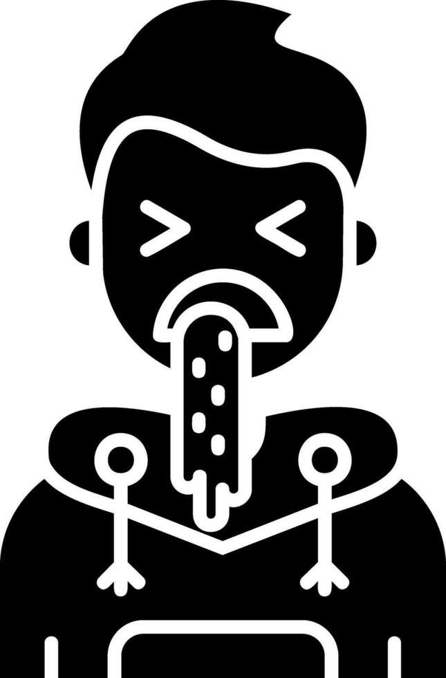 Vomit Glyph Icon vector