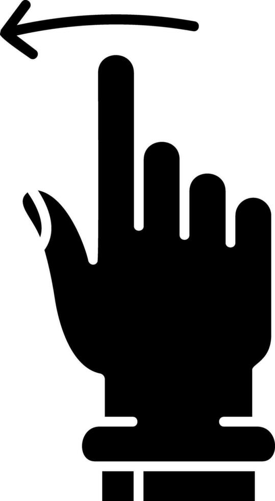 Swipe Left Glyph Icon vector