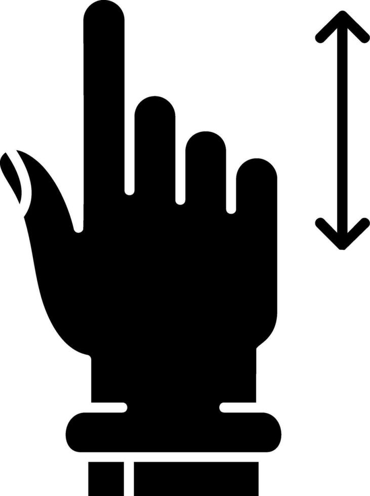 Vertical Scroll Glyph Icon vector