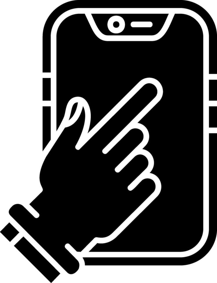 Touch Device Glyph Icon vector