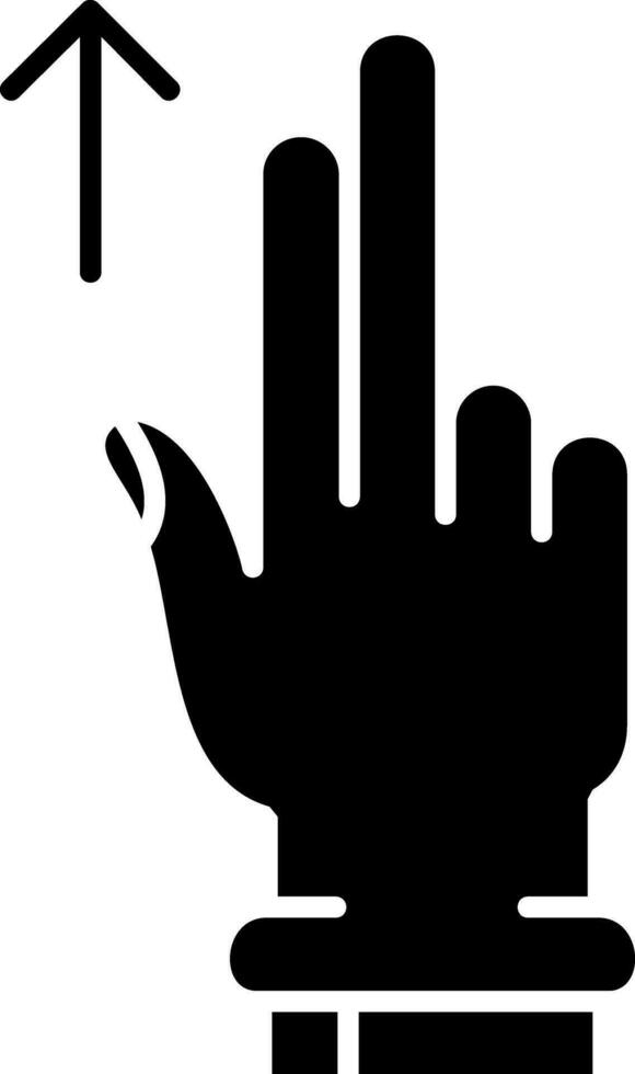 Two Fingers Up Glyph Icon vector