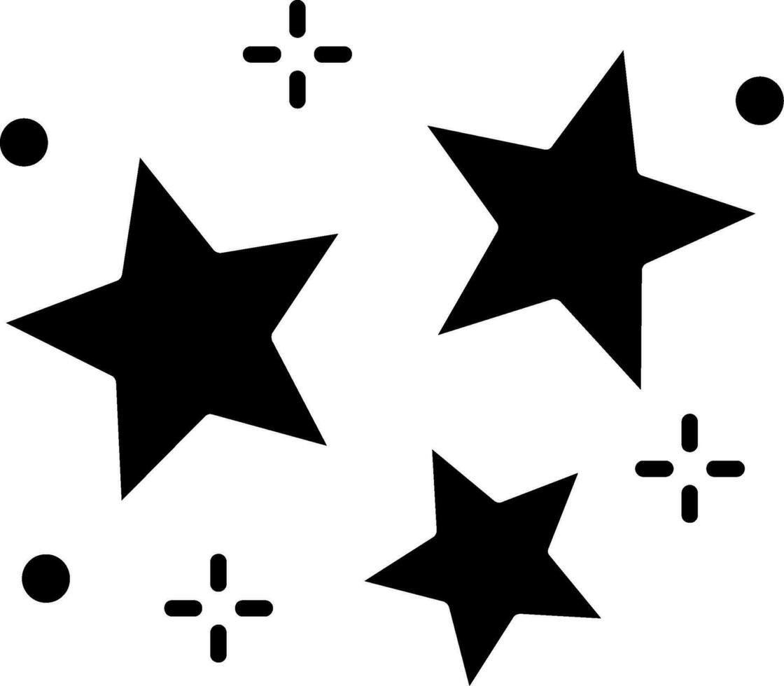Star Glyph Icon vector